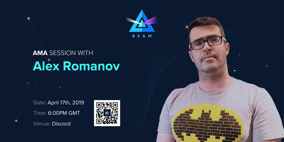 Do not miss our first AMA session with $Beam's CTO, Alex Romanov.