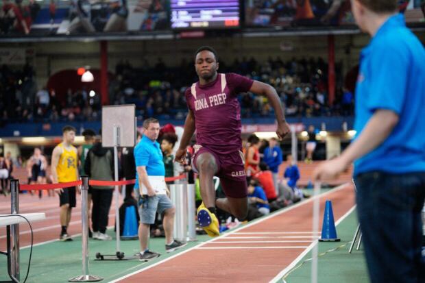 Congrats to @HUTrackandField commit Sydney Moshette. Yesterday he placed 🥇in the long jump with a senior class record 22’0.25”! Then doubled back & ran a huge personal best 11.3 in the 100m! @IonaPrep @IonaPrepSports #PTA #TrustTheProcess #GaelsTF