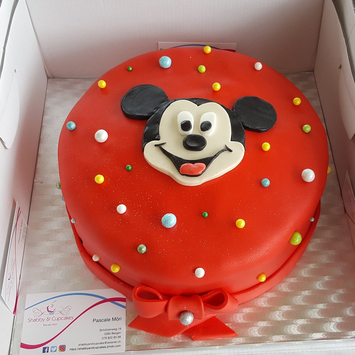 Shabbyandcake's tweet photo. 🐞der Auftrag von heute🐞
🎈Shabby&amp;Cupcakes wünscht happy Birthday einem kleinen Mann.🎈
🎀Danke für den tollen Auftrag!🎀
#shabbyandcupcakes #cake #mikeymouse #Lovely https://t.co/LTLjvA2xDh