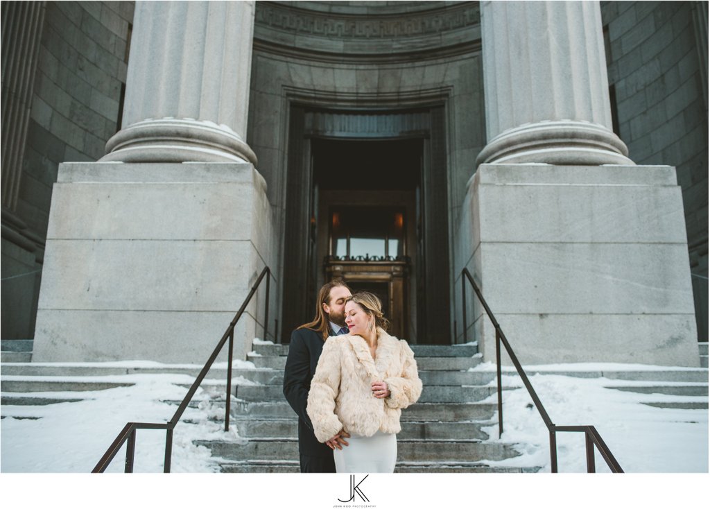| S+D | intimate #elopement with just us, officiant and a witness they found at a local restaurant the night before! Yup!⁣
*
They braved the cold for some awesome portraits!
*⁣
JohnKOOphotography.com
*
#MontrealElopement⁣
#MontreealElopementPhotographer⁣

#MontrealWedding⁣