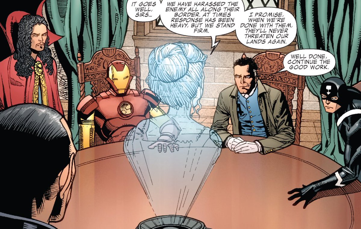 There are other foreshadowing of Hickman's later "New Avengers" work:(a.) the Illuminati;(b.) the acknowledgment that the Illuminati are a bad idea;(c.) oh, hey, out of nowhere, it's the Beyonder!(Dark Reign: Fantastic Four #3.)