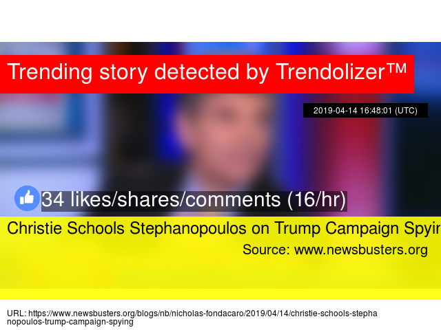 Christielizer's tweet photo. #ChristieSchoolsStephanopoulos on Trump Campaign Spying #WilliamBarr #AttorneyGeneral #NewJersey... https://t.co/JwQ2K4qjuP https://t.co/fnIztX3qHT