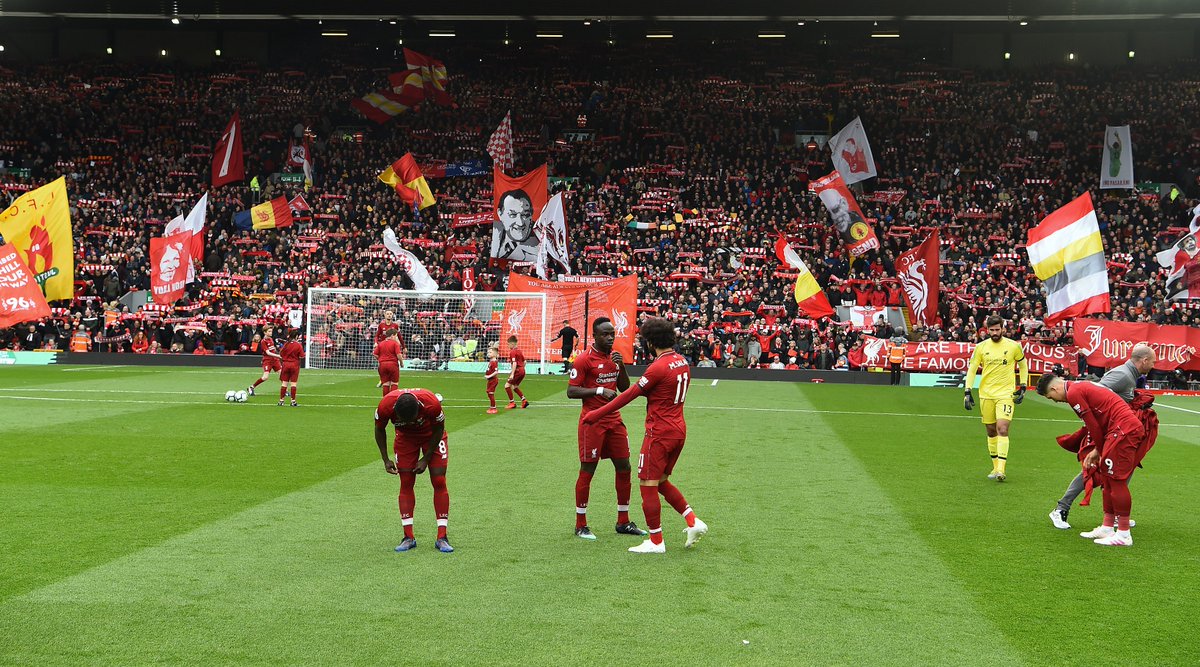 LFC's tweet photo. An emotional day at Anfield. 

#WeAreLiverpool https://t.co/4Ao4MK8q8O