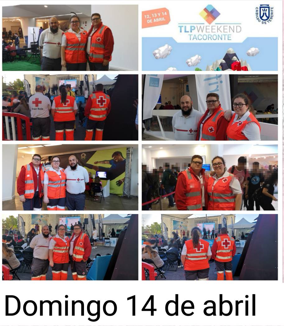 CruzRojaProvTfe's tweet photo. #ACACENTEJO Se realizó la cobertura sanitaria los días 12, 13 y 14 de abril a la TLP WEEKEND TACORONTE 2019, @ayto.Tacoronte #Tacoronte #TLPWEEKEND Tacoronte. https://t.co/a2dGgR8wgV