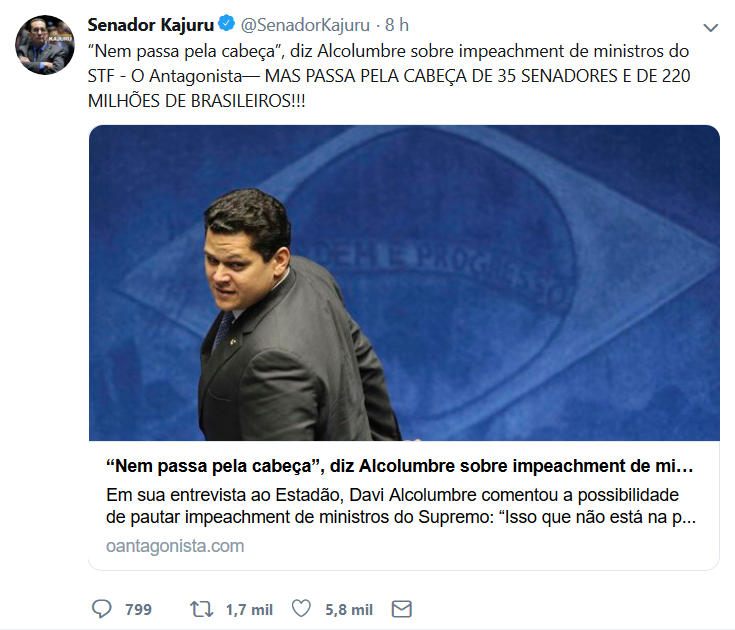revoltadoonline's tweet photo. Compactuar com a falta de transparência com inúmeras provas também é crime @davialcolumbre sendo assim nós o povo vamos exigir o SEU IMPEACHMENT  AGORA ! 
O que mais transparece é que o senhor esta se achando acima da lei.. E segundo nossa carta magna, o poder emana do povo ! https://t.co/FOSPLKbOKj