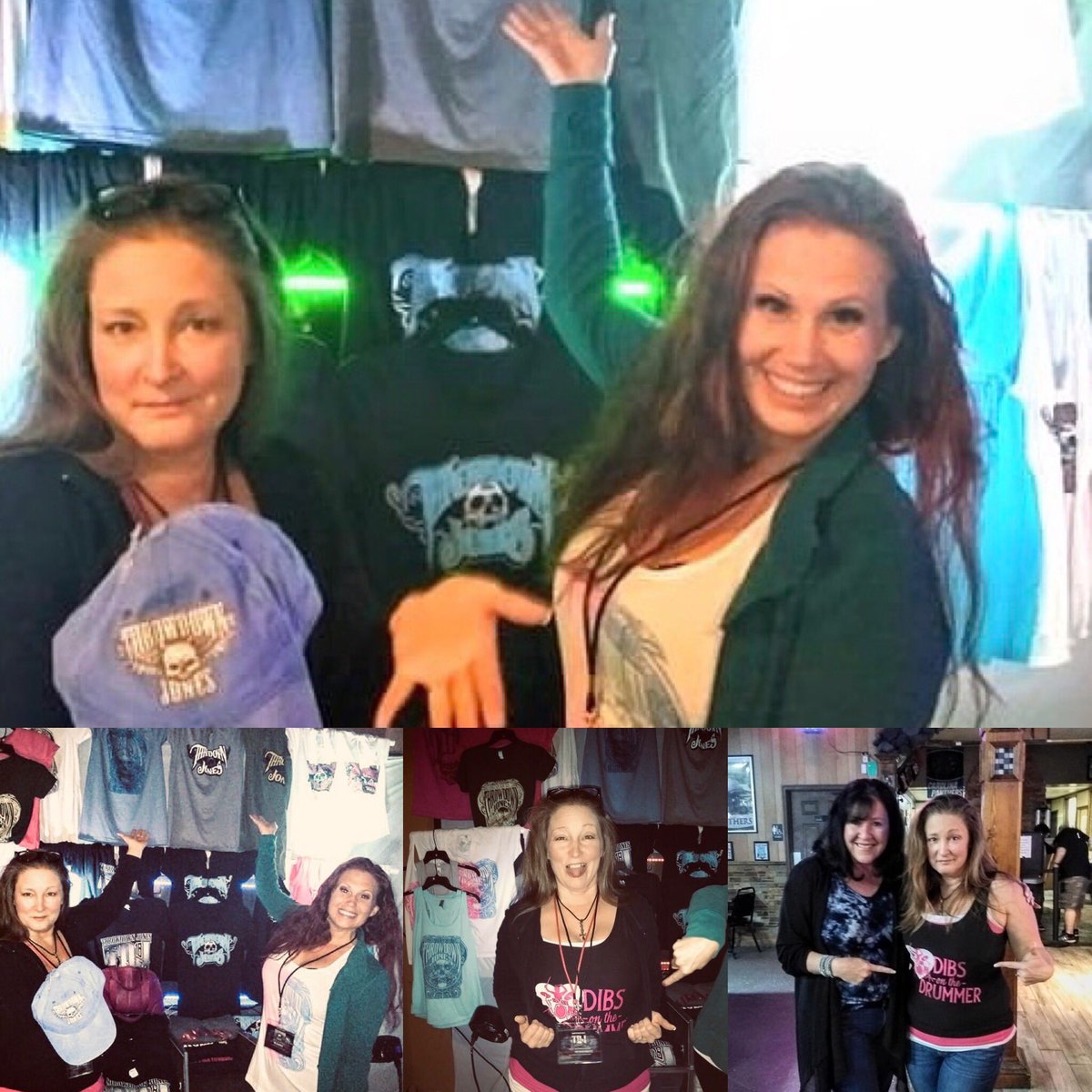 suebjo's tweet photo. Because....#MerchGirlsRock #DirectorsOfMerchandise #ProperDressRequired #Evolution19 #throwdownjonestour2019 @ThrowdownJonesX #DibsOnTheDrummer https://t.co/Y7zyhsEhl5