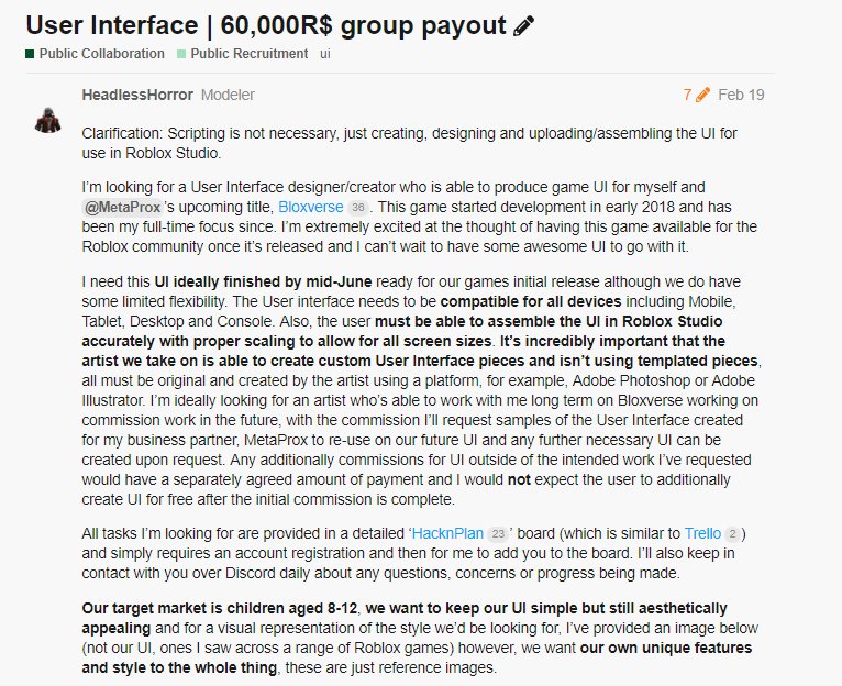 Tom Durrant A Twitter Searching For A User Interface Artist Must Have A Portfolio Necessary To Design And Create Original Ui In Photoshop Illustrator And Assemble The Ui To Scale With All Devices - roblox group payout wait time