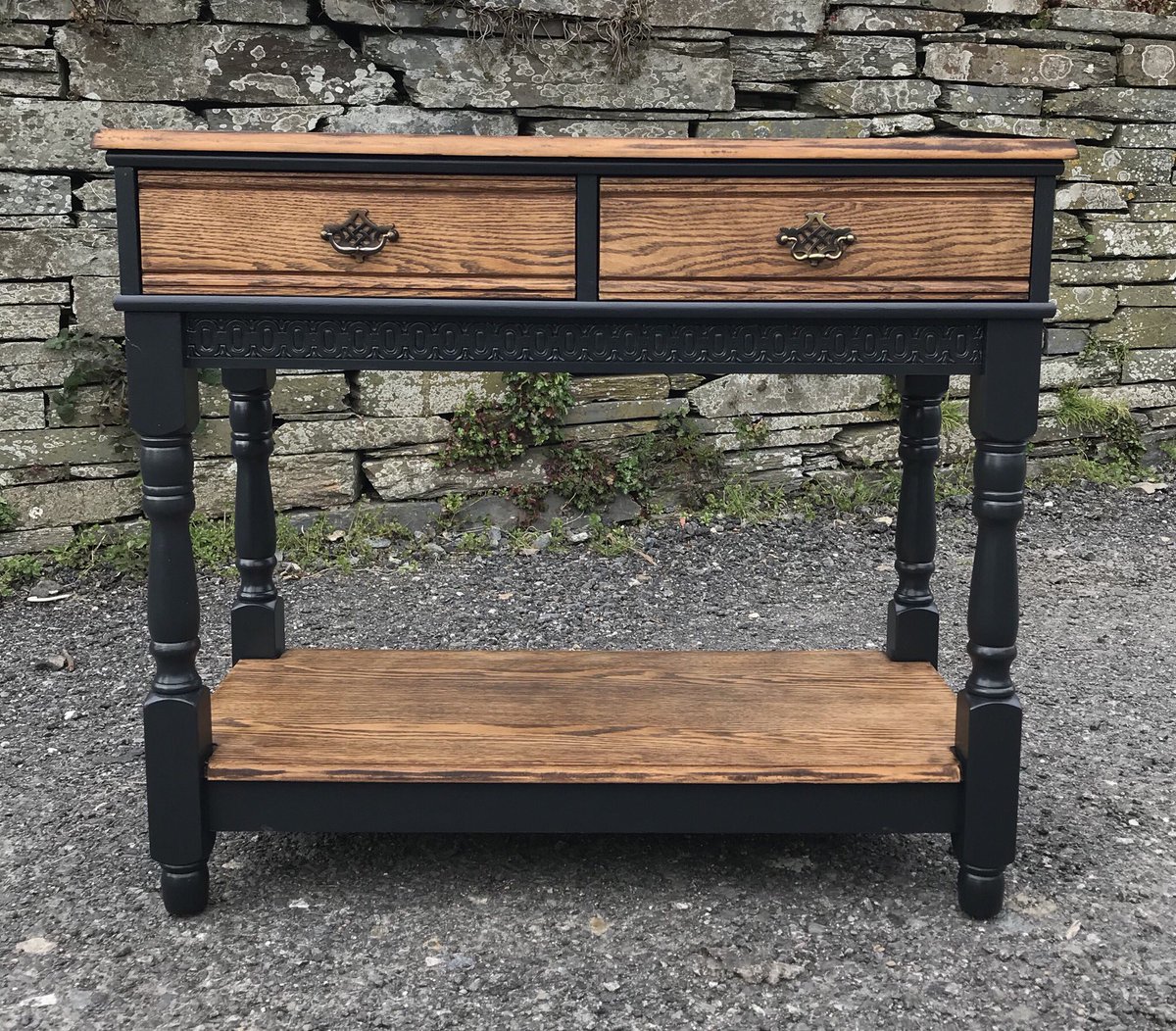 TisAnsum's tweet photo. Now available #halltable #farrowandballoffblack #upcycledfurniture #paintedfurniture #interiordesign #furnituremakeover https://t.co/Hl4G0M2She