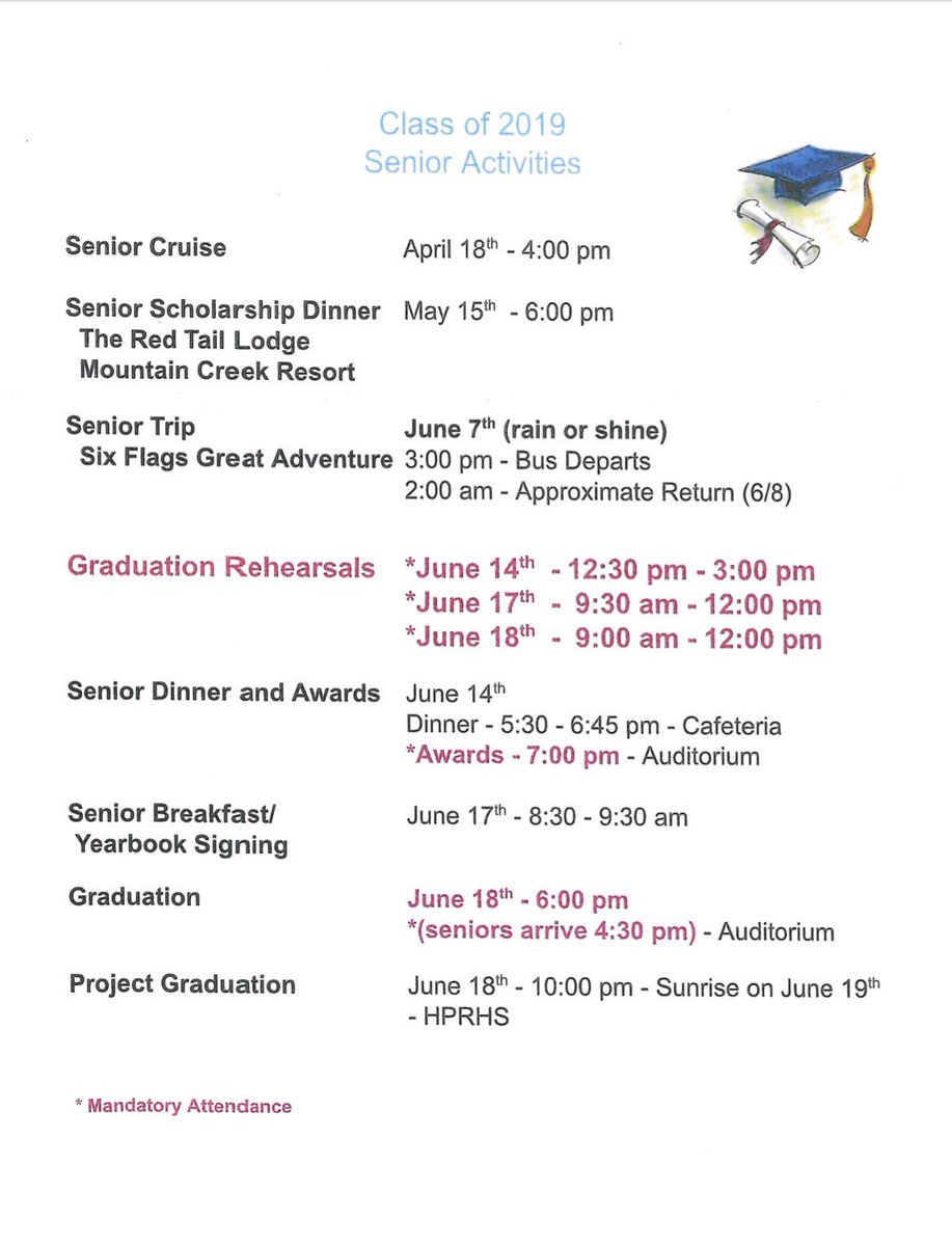 Tyra Wingle (@hprhs_tyra) on Twitter photo SENIORS: The school year is coming to a close, so here is the list of activities we have planned for you!! 👩🏼🎓👨🏼🎓<a href="/JonTallamy/">Jon Tallamy</a> <a href="/HPRwildcats/">High Point Regional High School</a> <a href="/SeamusWCampbell/">Seamus Campbell</a> <a href="/ToddVanorden/">Todd Van Orden</a> <a href="/annamempirio/">Anna Empirio</a> SENIORS: The school year is coming to a close, so here is the list of activities we have planned for you!! 👩🏼🎓👨🏼🎓<a href="/JonTallamy/">Jon Tallamy</a> <a href="/HPRwildcats/">High Point Regional High School</a> <a href="/SeamusWCampbell/">Seamus Campbell</a> <a href="/ToddVanorden/">Todd Van Orden</a> <a href="/annamempirio/">Anna Empirio</a>