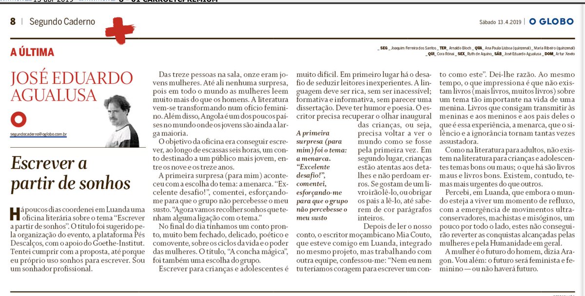afonsoborges's tweet photo. Impossível não ler #Agualusa. E com uma novidade: ele vai estar no @fliaraxa https://t.co/TykOAruy4B https://t.co/yjRkWkTBcD