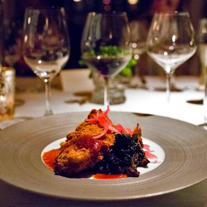 Lexus's tweet photo. A first-class adventure deserves a first-class meal. What an incredible weekend navigating the Great Smokey Mountains with our hotel partner @BMTNofficial  #DrivingAmazing #LexusDestinations https://t.co/nnC8HalmRE