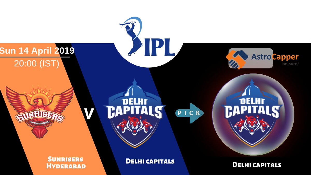 Astrocapper's tweet image. #𝐈𝐏𝐋

😉😉--Here's Our Pick--&amp;gt;&amp;gt;-DELHI CAPITALS--😉😉

🔵Sunrisers Hyderabad - Delhi Capitals 🔴
⏰14-4-19 🕢 20:00 (IST)
🏟Dehradun, India

#bettingtipster #sportsengine #NBA #GamblingTwitter #Parlay #GameDay #handicapper  #London