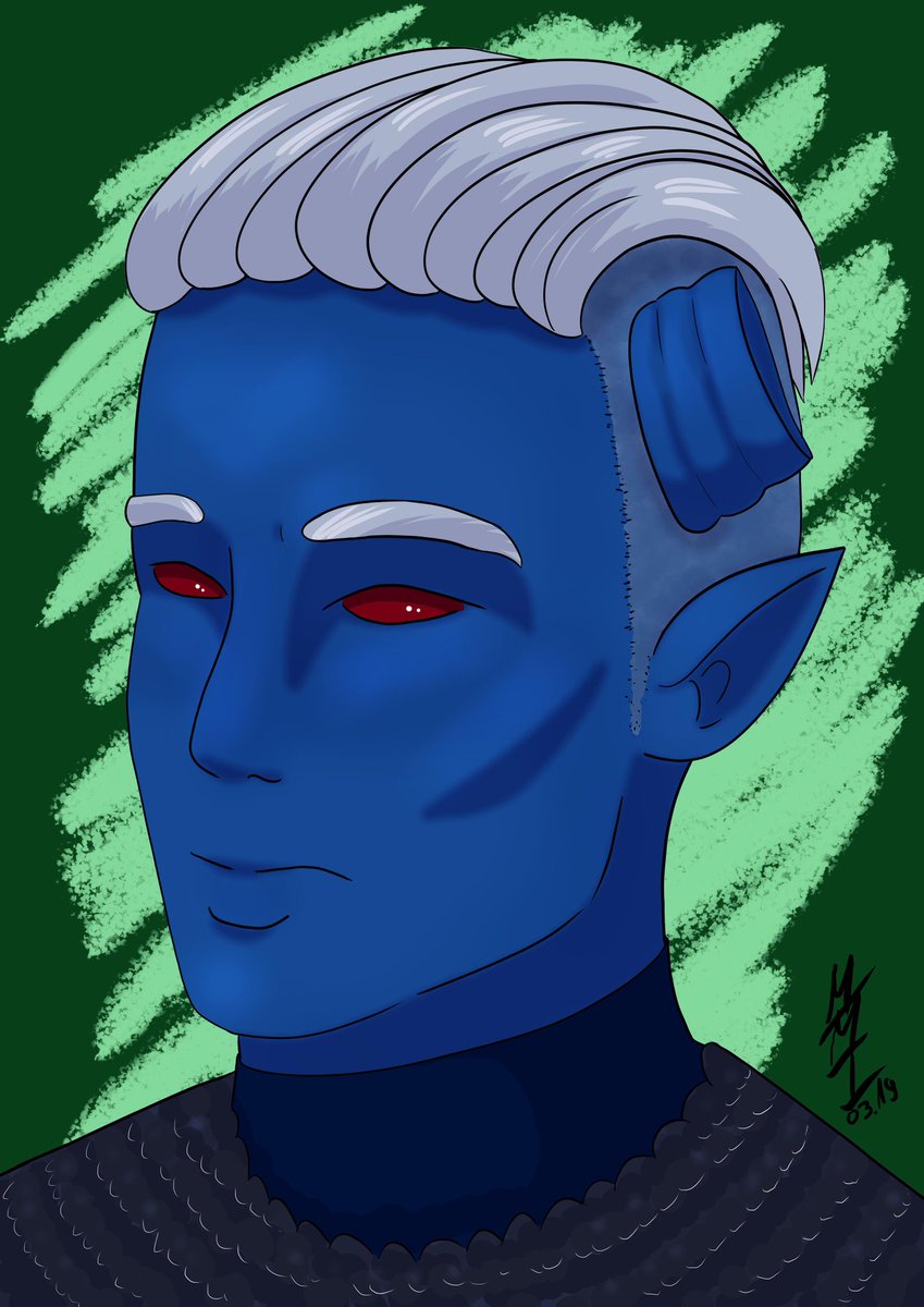 MinaMagic2's tweet photo. Commission of a blue Tiefling Fighter
#photoshop #art #dandd  #drawings #ocartist #ocdrawing #oc #rpg #digitaldrawing #digitalart #artist #dungeonanddragons #Fantasy #cute #sweet #tiefling
#artwork #art #commissions https://t.co/TTNUpd8oRq
