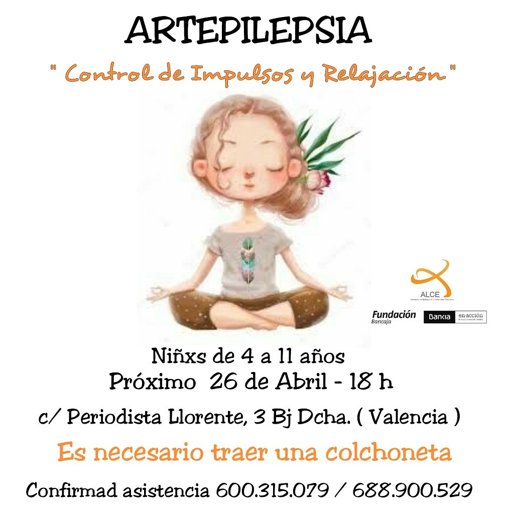 ALCEEpilepsia's tweet photo. Vamos a prepararnos para el próximo 26 de abril con Amelie Suñer y Llanos Solvez 
Control de impulsos y relajación para los más peques con #artepilepsia de @enaccionBankia
@FundacionBcja 
Recuerda traer la colchoneta y confirmar la plaza.  #epilepsia  #relax #controldeimpulsos https://t.co/5Zf0a1MGSM