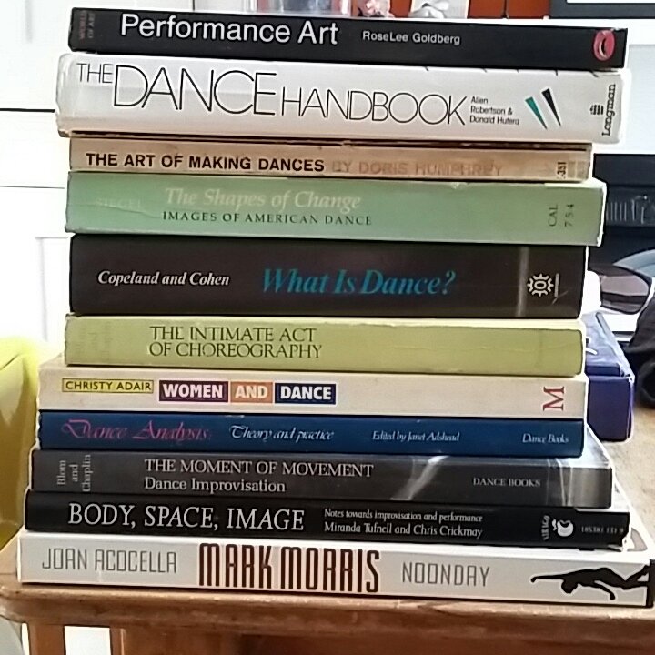 To any dance geeks that might like some very old classic text books from my #contemporarydance  days (100 yrs ago!) Am having a clear out and free to a good home. In the mix #DanceAnalysis #TheMomentofMovement #IntimateActofChoreography and the classic #WhatisDance? Brighton area