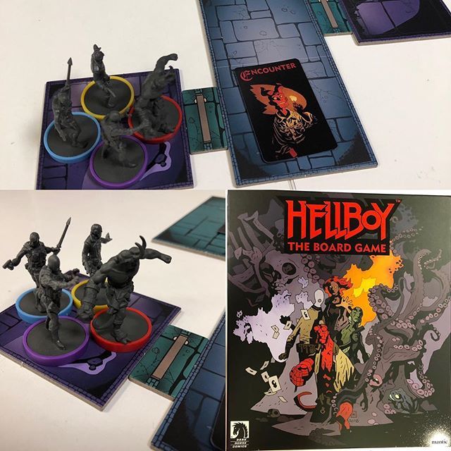 The_SCGC's tweet photo. Some of the guys picked up Hellboy: The Board Game at #scgc2019 last week and are playing through the tutorial mission tonight. Did you pick up any cool games last weekend? @manticgames #hellboy #hellboytheboardgame https://t.co/HWjgLf9MVM https://t.co/RymIfIp5PH