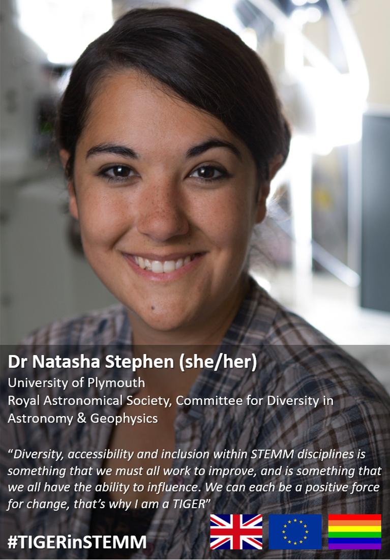 tigerinstemm's tweet photo. Our Twitter π― this week is @NatStephen, tweeting all things relating to #diversity #inclusion #accessibility & #equity in #STEMM β do join in! Nat is an early-career researcher at @PlymUni who plays with #meteorites & #microscopy, and is looking forward to all the discussions! https://t.co/ruDM42MrlG