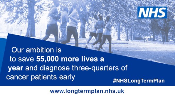 NHSEngland's tweet photo. April is Bowel Cancer Awareness Month.
One in every two people in this country will be told they have cancer at some point in their lives.
Our #NHSLongTerm Plan aims to save thousands more lives each year: https://t.co/zcC2tluDQT #thisisbowelcancer https://t.co/IUmLt42pTj