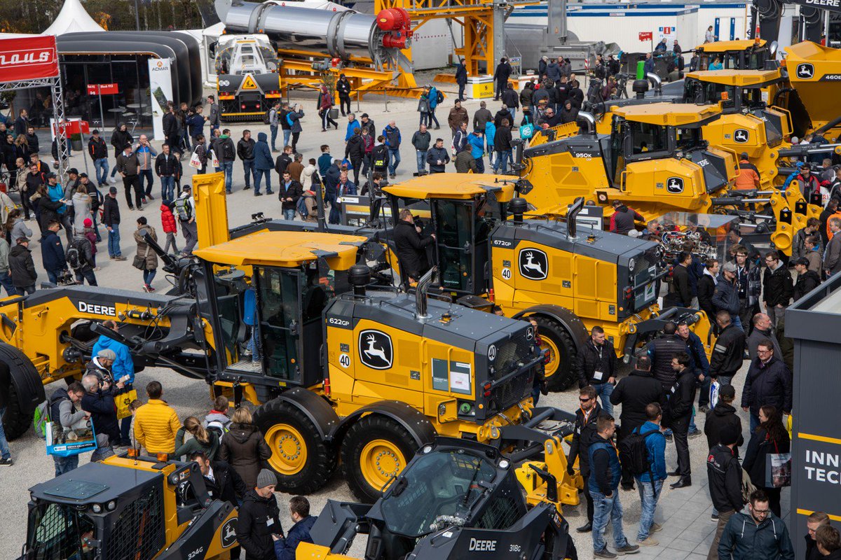 WirtgenGroup's tweet photo. It was nice. The #WIRTGENGROUP would like to thank all visitors that
made this fair so special. Thanks also to the dedicated trade fair team and to
our @JohnDeere colleagues for their passionate commitment!
https://t.co/Bk4Foq3fP8   #Bauma2019 #buildingthefuturetogether https://t.co/1XXVttbnyP