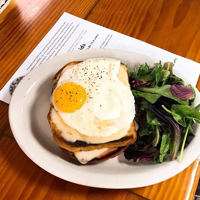 Cafe458's tweet photo. Is there anything better than a warm gooey Croque Madam on a rainy Sunday? Yes! It’s eating a Croque Madam while knowing that the proceeds of your purchase go to help people who are homeless or lower income in Atlanta! 
Come see us today. ♥️ https://t.co/HVxWNF9v4U https://t.co/8t4QdxA6kF