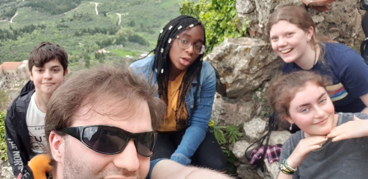RDClassicsDept's tweet photo. Mystras photos from yesterday's hike up to the fortified town. A true highlight with a stunning view. What an adventure! https://t.co/EdulYIX2O2