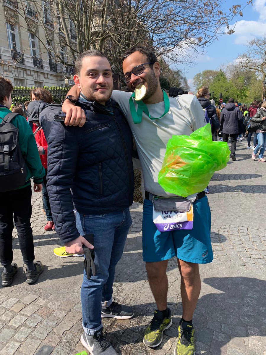 #MarathonDeParis @pbouliou 🙏💪🏃🏽‍♂️ <a href="/raphaboss/">Rapha ben</a>