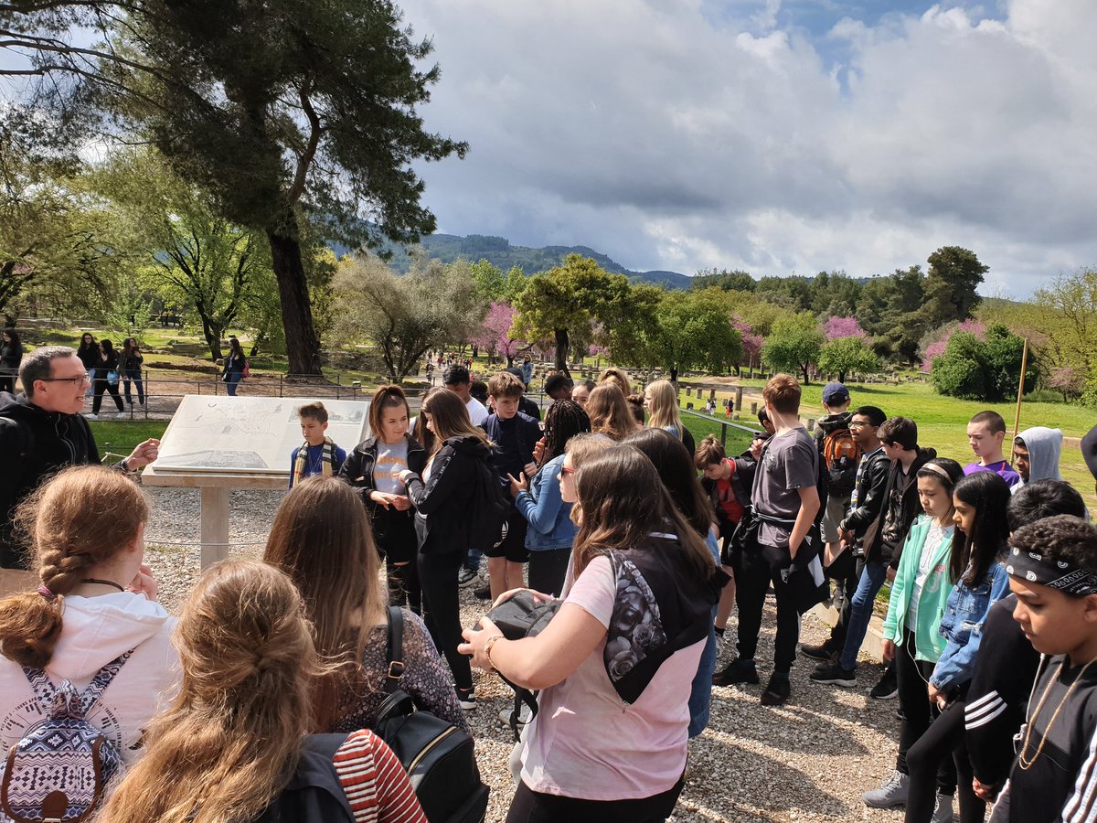 RDClassicsDept's tweet photo. Now for today's visit! Today we went to the awesome archaeological site and museum at Olympia. Zeus deemed our arrival worthy of a storm! https://t.co/G9nsjOqD4D