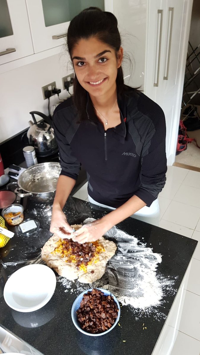 amber_safia's tweet photo. Easter baking session for #economistbakeoff tomorrow 🐣 🍰thanks to @Jamie_Gordon92 for the kneading action 💪🏼 https://t.co/8g6Na3RE5L