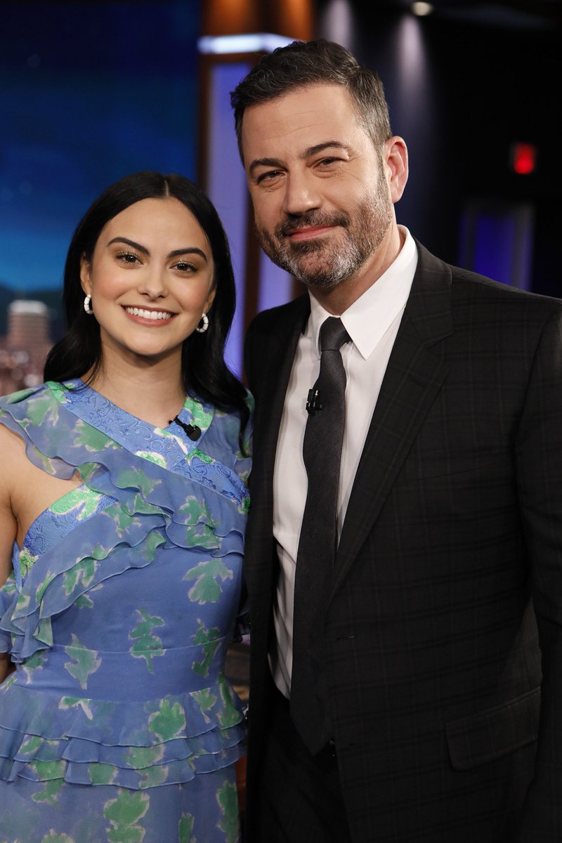 vilslovesruby's tweet image. ♡ April 10: Camila Mendes at Jimmy Kimmel Live! | ©️ @jimmykimmellive