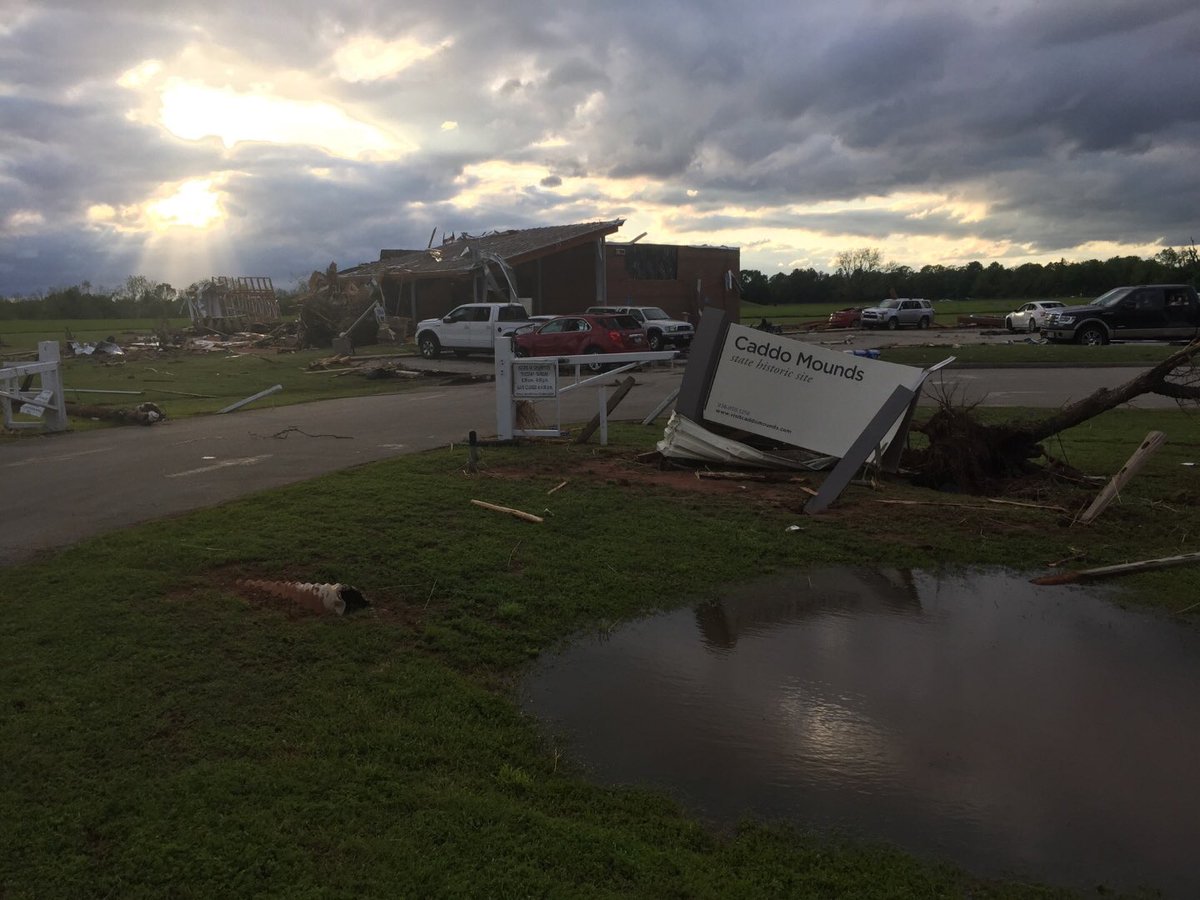 TxHistComm's tweet photo. Our Caddo Mounds State Historic Site has been impacted by severe weather. The site is closed until further notice. We will provide an update as soon as we have more information. Please keep the community of Alto in your thoughts, along with all others affected by this disaster. https://t.co/QhMyhHEV0s