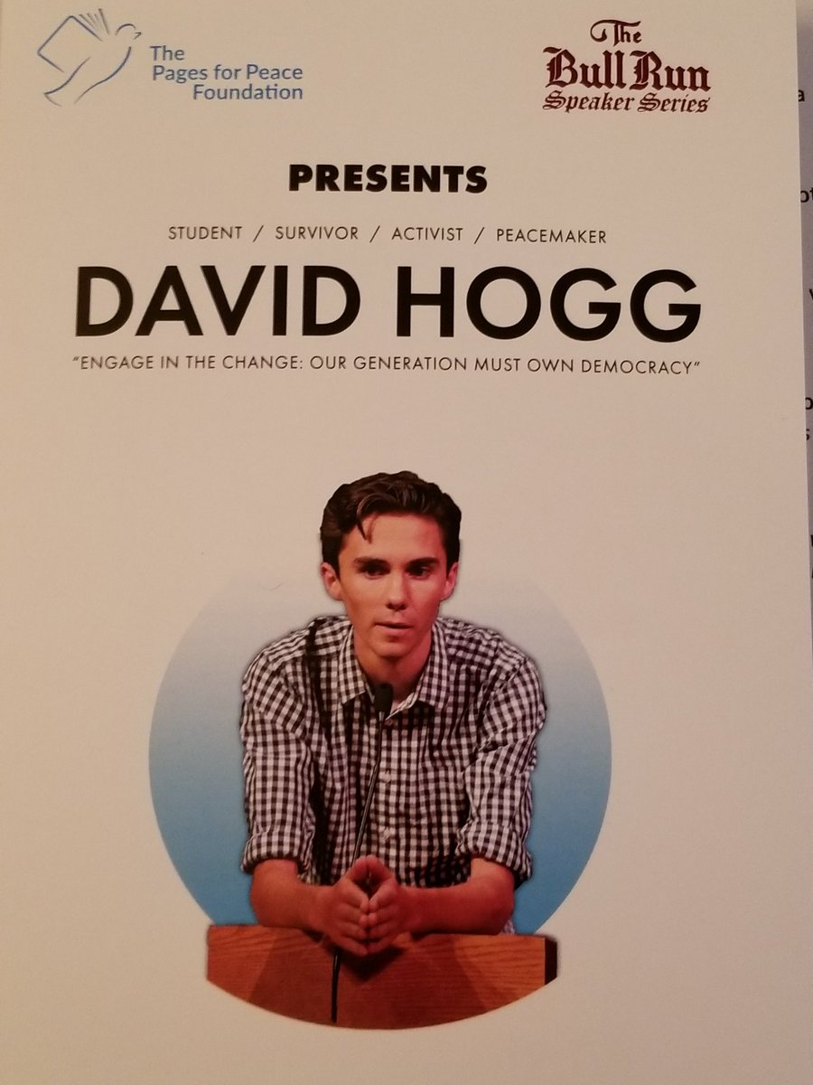 JamieEldridgeMA's tweet photo. Over 400 people, incl/ 200 high school students, attending @pagesforpeace fundraiser @BullRun1740 in #Shirley w/ keynote  @davidhogg111, #Parkland #gunmassacre survivor &amp; peacemaker. Holding back tears, the silence in the room is heartwrenching. Get involved #MarchForOurLives https://t.co/4e8aZbPfW7