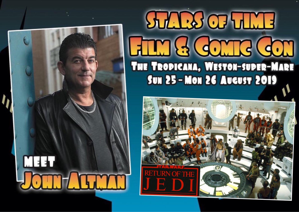 STARSOFTIME's tweet photo. A special Star Wars photo of @JohnAltman4Real will be available @STARSOFTIME this August! @TropicanaWeston #ComicCon #event @visitweston #StarWars @JediNewsUK @VisitSomerset @VisitBristol #starwarsfan #starwars #starwarsisforeveryone #hansolo @teamswg1 @JokerSquadUK #EastEnders https://t.co/ES4NnsbaQi