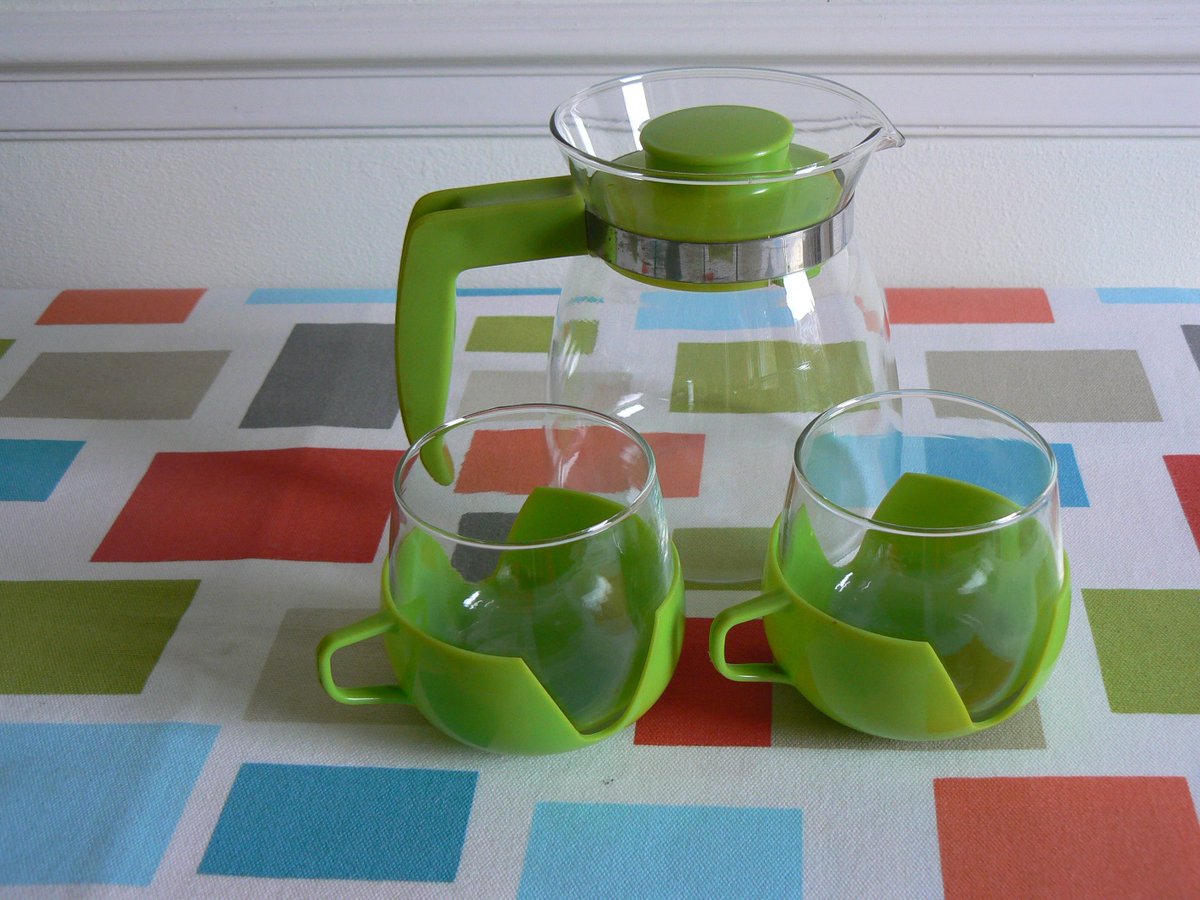 Excited to share the latest addition to my #etsy shop: Fun and Funky 1970's Coffee Pot and Two Coffee Cups - Glass and Plastic Never Looked so Cool! etsy.me/2VRYuBC #housewares #coffeeset #funkycoffeeset #retrocoffeeset #vintagecoffeeset #coffeefortwo #coffeepo