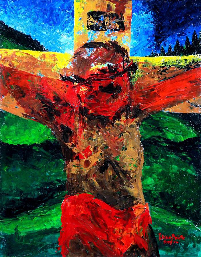 JacksCreek's tweet photo. “It is finished.” 
Mission accomplished! #sayingsOfJesus
(Artwork by Patricia Brintle) https://t.co/P9POzLVHXQ