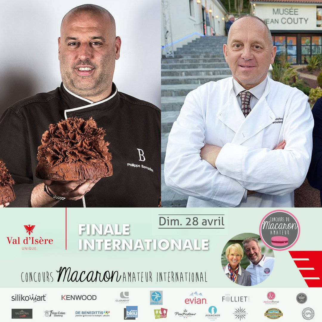 ConcoursMacaron's tweet photo. FINALE J-2 sem : Le JURY se dévoile ! #UnDuoJURYparjour ... Ils nous ont fait le grand plaisir d'accepter l'invitation de #PatrickChevallot pour notre prochaine finale le 28 Avril @valdisere ! @Bernachonchoc #PhilippeJOCTEUR #Lyon La suite de notre fantastique jury demain ! 😉 https://t.co/rcT1YakIeg