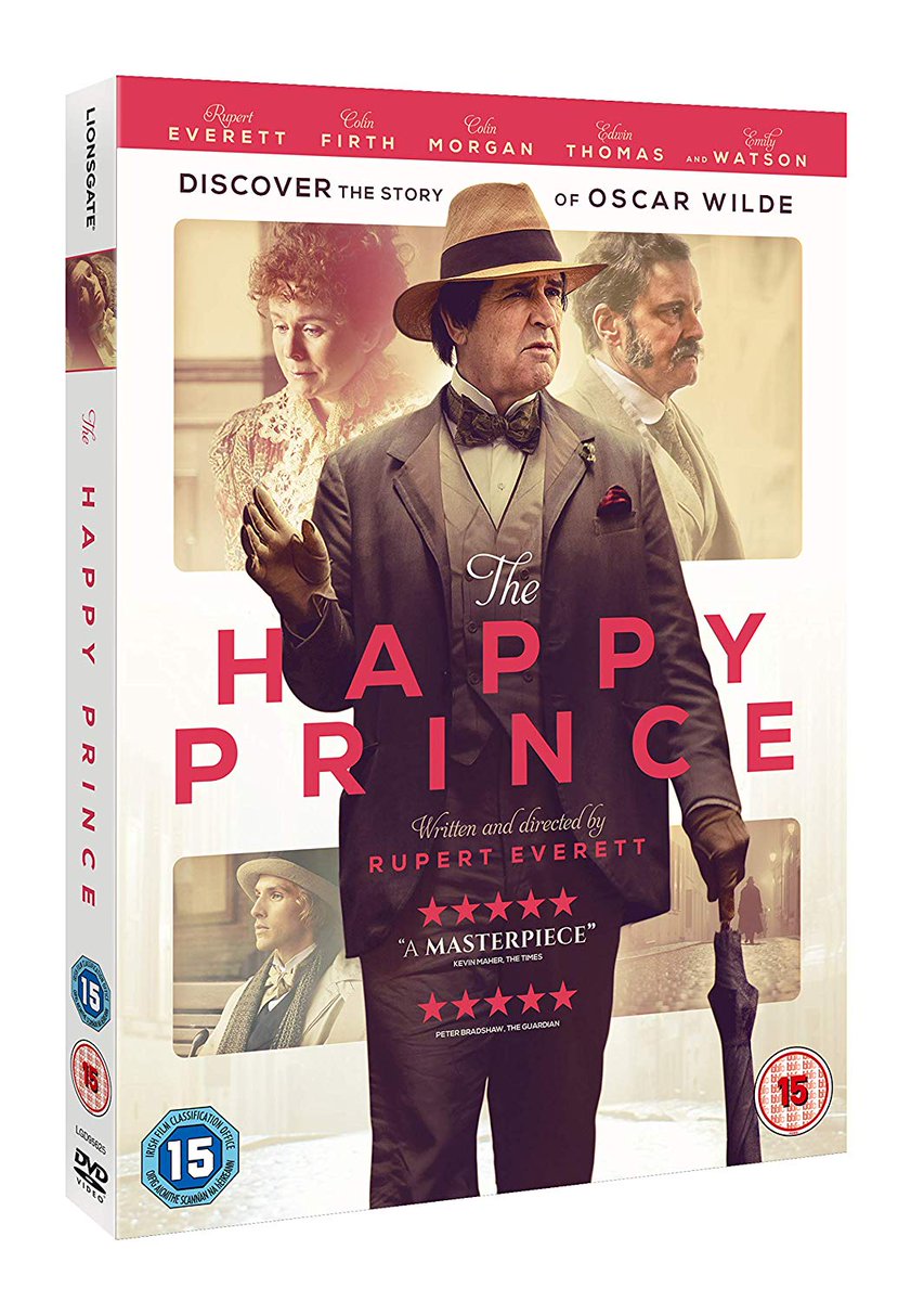 Watched 'The Happy Prince' (2018), mainly about last 3 years of  #OscarWilde's life, after release from prison. In exile in France & Italy, took name "Sebastian Melmoth". Written/directed by & starring Rupert Everett. Sad story. 4/5 but I'd rate it 18. 