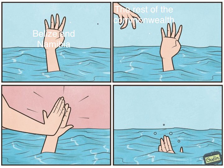 CW_MLY's tweet photo. Thank you chair, shall we get an F in the chat in for Belize and Namibia? 😔✊ https://t.co/Xx4lOHmPdV