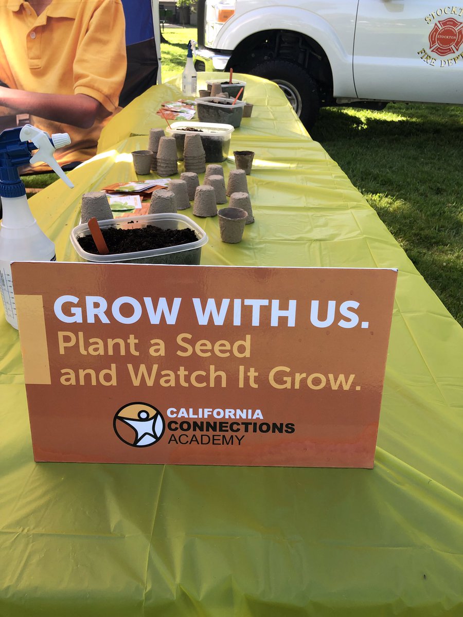 JulieCCCalCA's tweet photo. Plant basil seeds with #CaliforniaConnectionsAcademy teachers today at #StocktonEarthDay festival in Victory Park! #LiveGreenSanJoaquin #greatschools #onlineschools #virtualschools #ILoveBasil #havefunwithsoil @ConnectionsAcad https://t.co/O8hxcI3zRd
