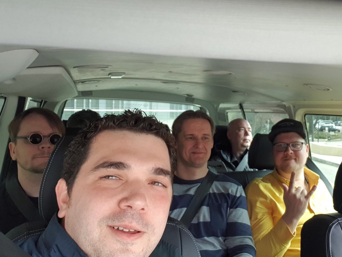 alonorbach's tweet photo. Final meetings of Sunday at #RebootDevelop were a little more unorthodox than usual, to cap an intense, effective and enjoyable few days. Thank you @DamirDurovic @AlenL @RichardHuddy @KristoferRose @keks01 + rest of @RebootDevelop team! #GalaxyGameDev #AlanSamsung (TM @ninacliff) https://t.co/uDmajz7HLx