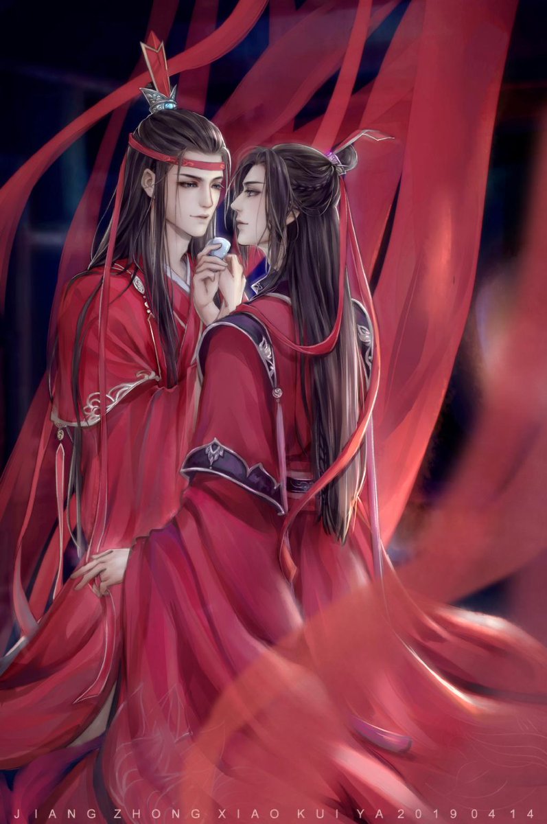 百年好合，同心同德。
#曦澄 #江澄 #蓝曦臣 #魔道祖师 #XiCheng #JiangCheng #LanXiChen  #mdzs #modaozushi 
Artist: 西瓜汁不放糖 
Link: weibo.com/3054492714/HpB… …
DON’T REUP WITHOUT ARTIST’S PERMISSION