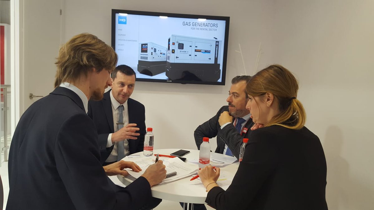 HIMOINSA_Global's tweet photo. We say bye to @baumaOfficial 2019. Time to talk with our dealers, specialized press and with our colleagues in Europe. Great welcoming of our new products; great work; great team. Thanks for visit us. See you at #Bauma2022
#bauma2019 #S5Range #Gasgensets #Rentalrange https://t.co/PDjNLykr1P