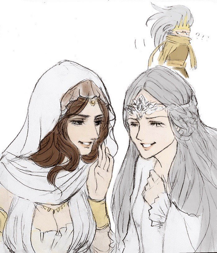 PFilianore's tweet image. “What do you think Gwynevere is saying?”