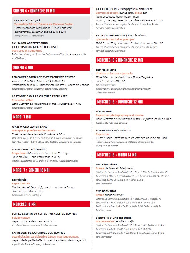 Bourg_en_Bresse's tweet photo. Inspirantes 💡, créatives, talentueuses : pour le printemps culturel de la Ville du 8 au 12 mai, venez rencontrer des femmes remarquables ! 👩‍👱‍♀️

Infos &amp; programmation 👇

#culture #printemps #bourgenbresse @GLacroix01 https://t.co/Zx2uQvqSPW