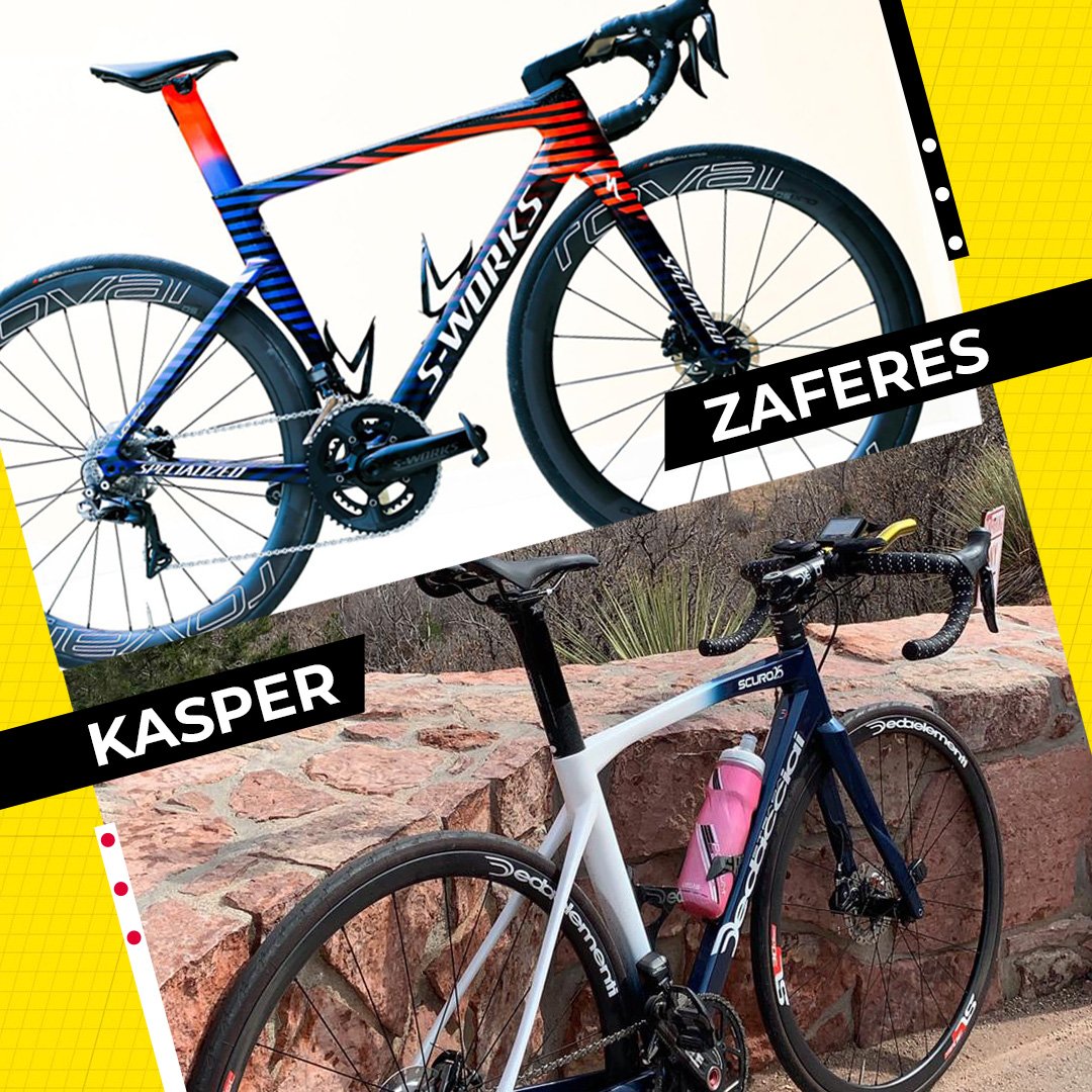 supertri_'s tweet photo. In this week’s feature, we showcase the amazing custom painted, sunset inspired S-Works Venge of @KZaferes6, up against the stunning (and also custom painted!) Scurro 25 of @KirstenKasper. Which beauty gets your vote?! 🚴🏻‍♀️ #IAMSUPERLEAGUE #Championship#Bike #Cycling #SwimBikeRun https://t.co/4UczO9BszO