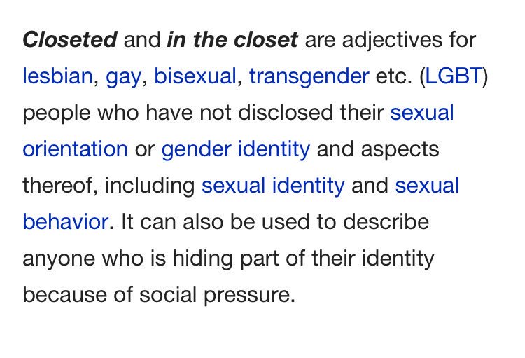 When an artist does not disclose their sexual identity, you know they are not straight and either cannot, because of contracts, or are otherwise not ready to reveal that aspect of their life. No straight person refuses to disclose their sexual identity, they don't need to hide.