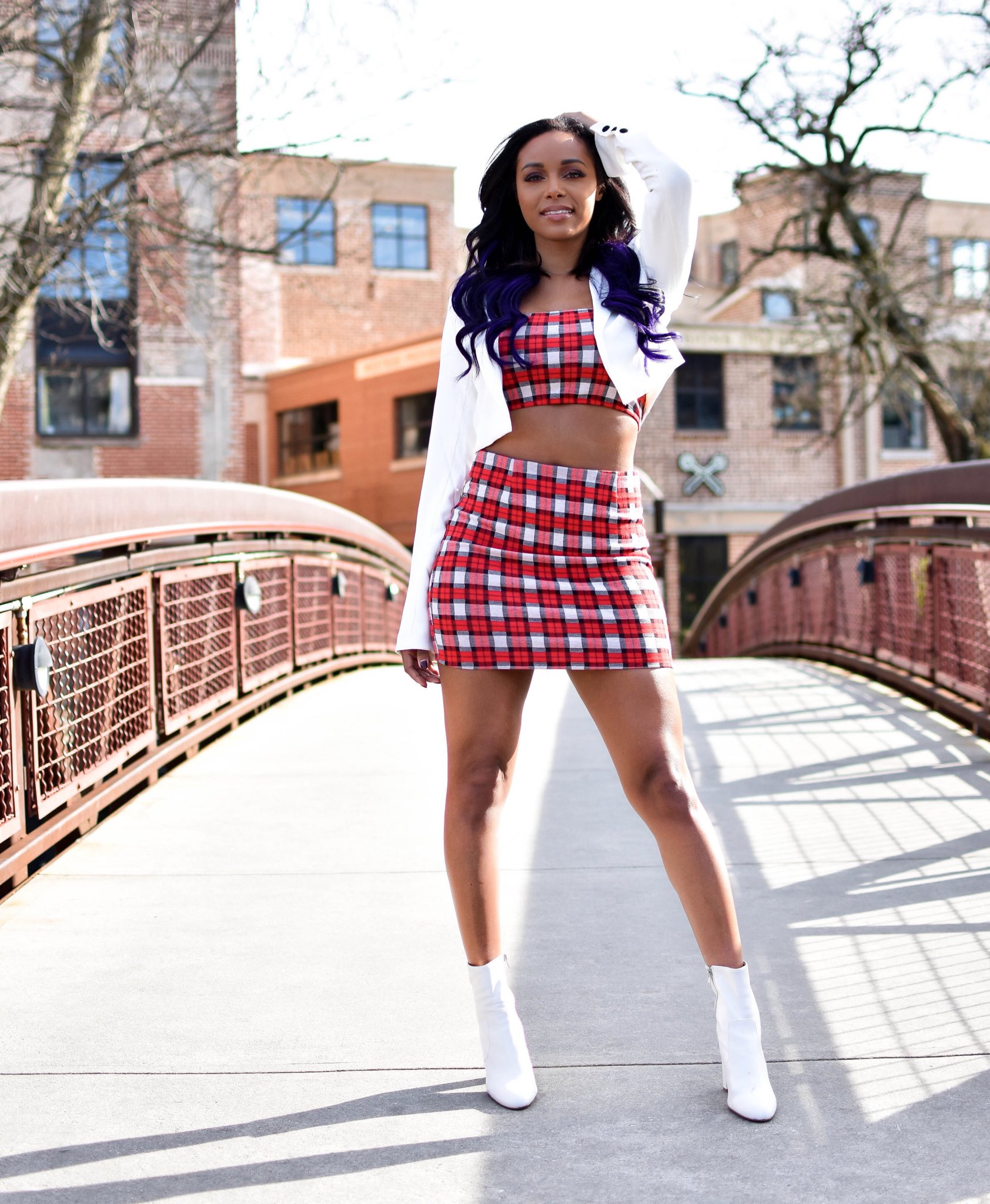 Plaid skirt outfit 2019 cheap