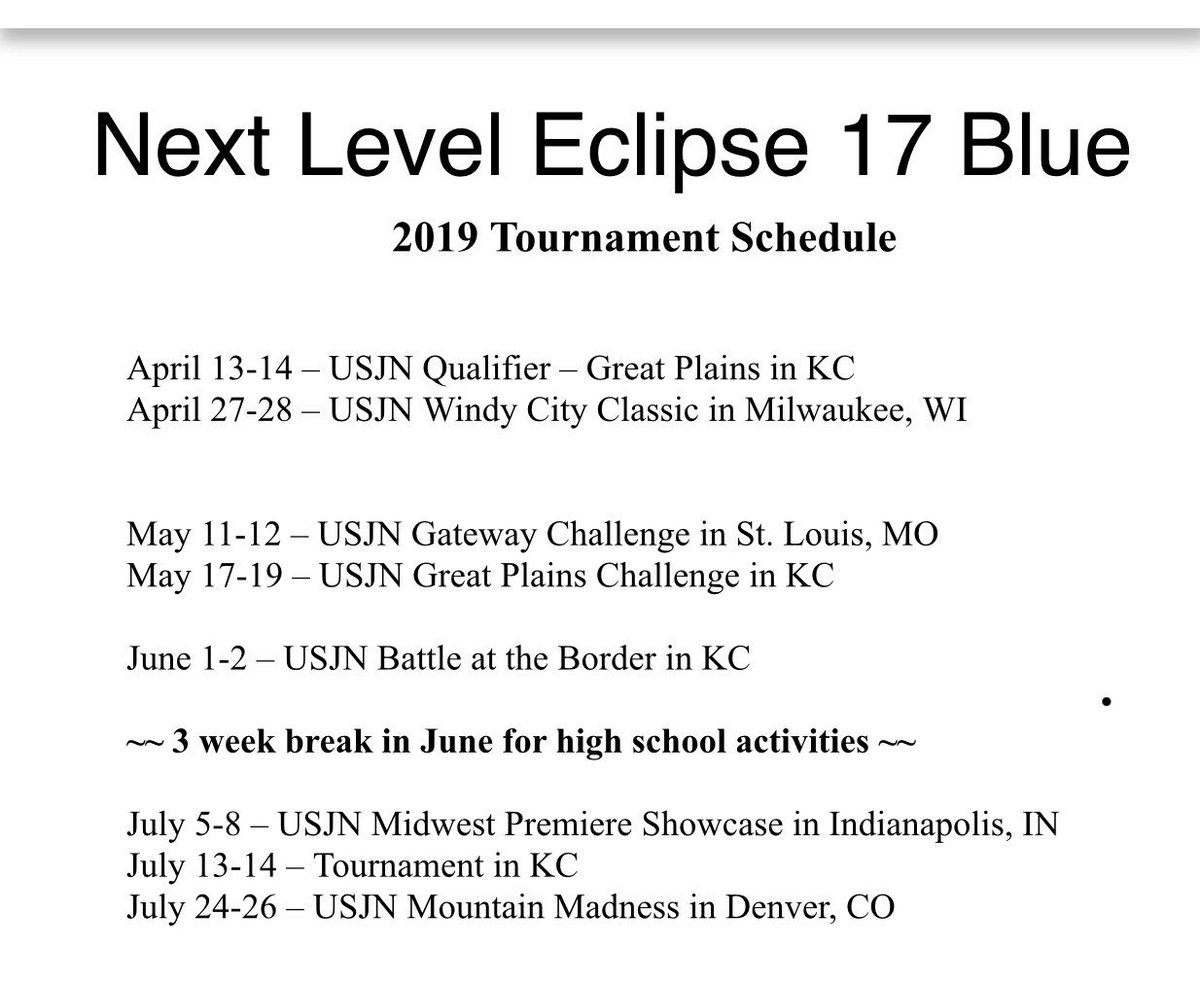 kyliednn1's tweet photo. Spring/Summer schedule. Ready to work! #nleclipse https://t.co/u7izKyGxDg