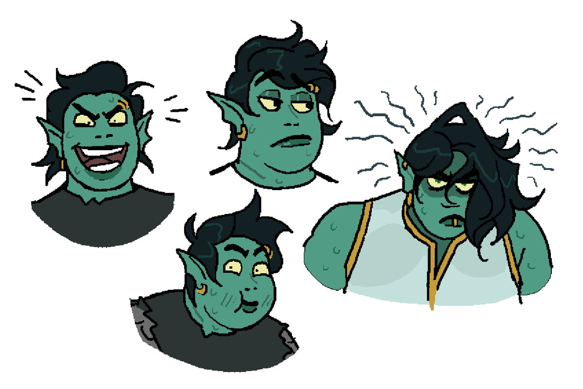 🐀🎻⚒🌊 all of them have green somewhere I don't know why or how 