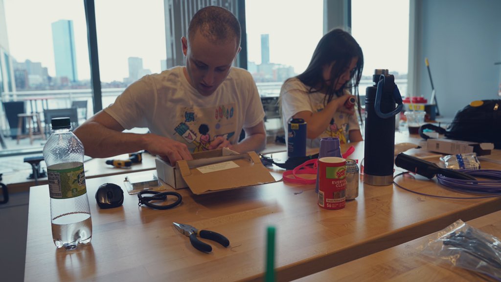 DesignWithUsOrg's tweet image. One of @jordanjustright’s projects this weekend was figuring out a way to clean up the glitter mess #projectunicorn makes! It’s a work in progress. 🦄 #BOOSTxBJR