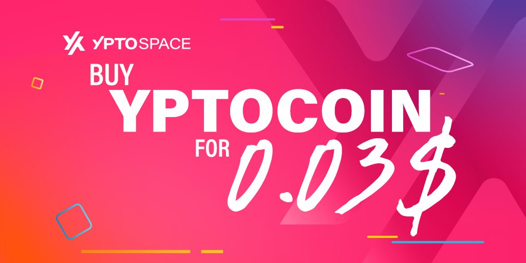 yptospace's tweet photo. Do you want to buy YPTOcoin only for 0.03$?
For that, you must buy in the next few hours.
Hurry up!
https://t.co/HUjYvtaI8e https://t.co/XVnfEPDOCf